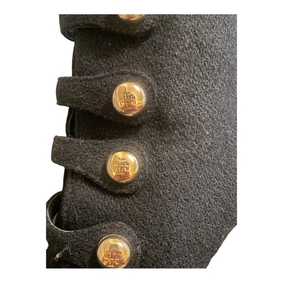 Tory Burch Black Marissa Wool Bootie Size 9.5 - Picture 4 of 10